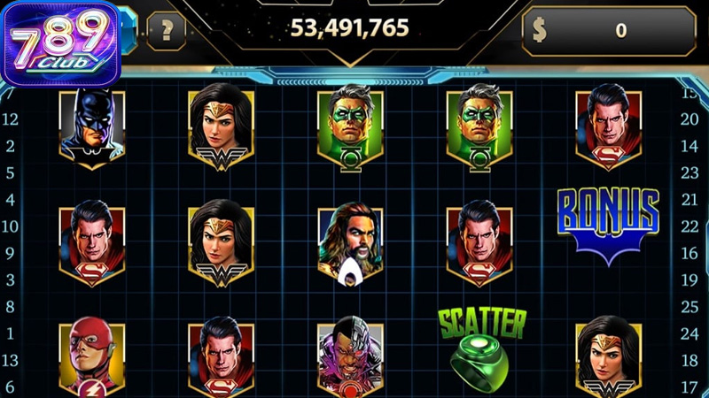 Justice League 789Club là tựa game slot mang phong cách siêu anh hùng